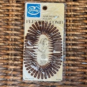 Goody hair accessory vintage 80s brown flexible comb 1059 NOS dead stock